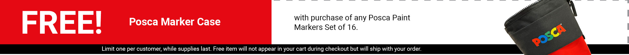 FREE! Posca Marker Case with purchase of any Posca Paint Markers Set of 16.