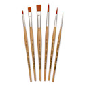 Da Vinci Junior Synthetic Brushes - Short Handle, Assorted, Set of 6