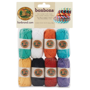 Lion Brand Bonbons Yarn - Beach, Package of 8