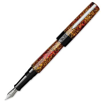 Open in modal - Benu Euphoria Fountain Pen - Bourbon, cap removed (image shows a different size nib)