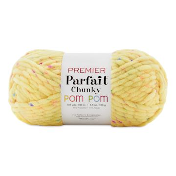 Open in modal - Premier Yarn Parfait Chunky Pom Pom Yarn - Incandescent, 109 yds