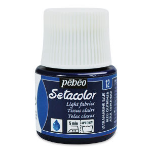 Pebeo Setacolor Fabric Paint - Ultramarine Blue, Light Fabric, 45 ml bottle