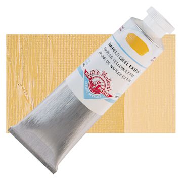Open in modal - Old Holland New Masters Classic Acrylic Paint - Naples Yellow Extra, 60 ml tube and swatch