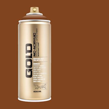 Open in modal - Montana Gold Acrylic Professional Spray Paint - Hazelnut, 400 ml (Spray can with color swatch)