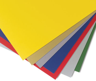 Colored Foam Board - Corners of several colors shown in fan