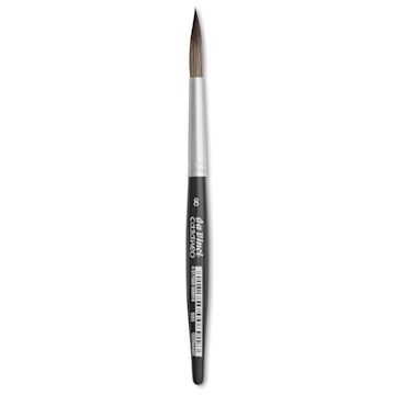 Open in modal - Da Vinci Casaneo Synthetic Squirrel Watercolor Brush - Rigger, Size 8, Extra Short Handle Travel Brush, Synthetic