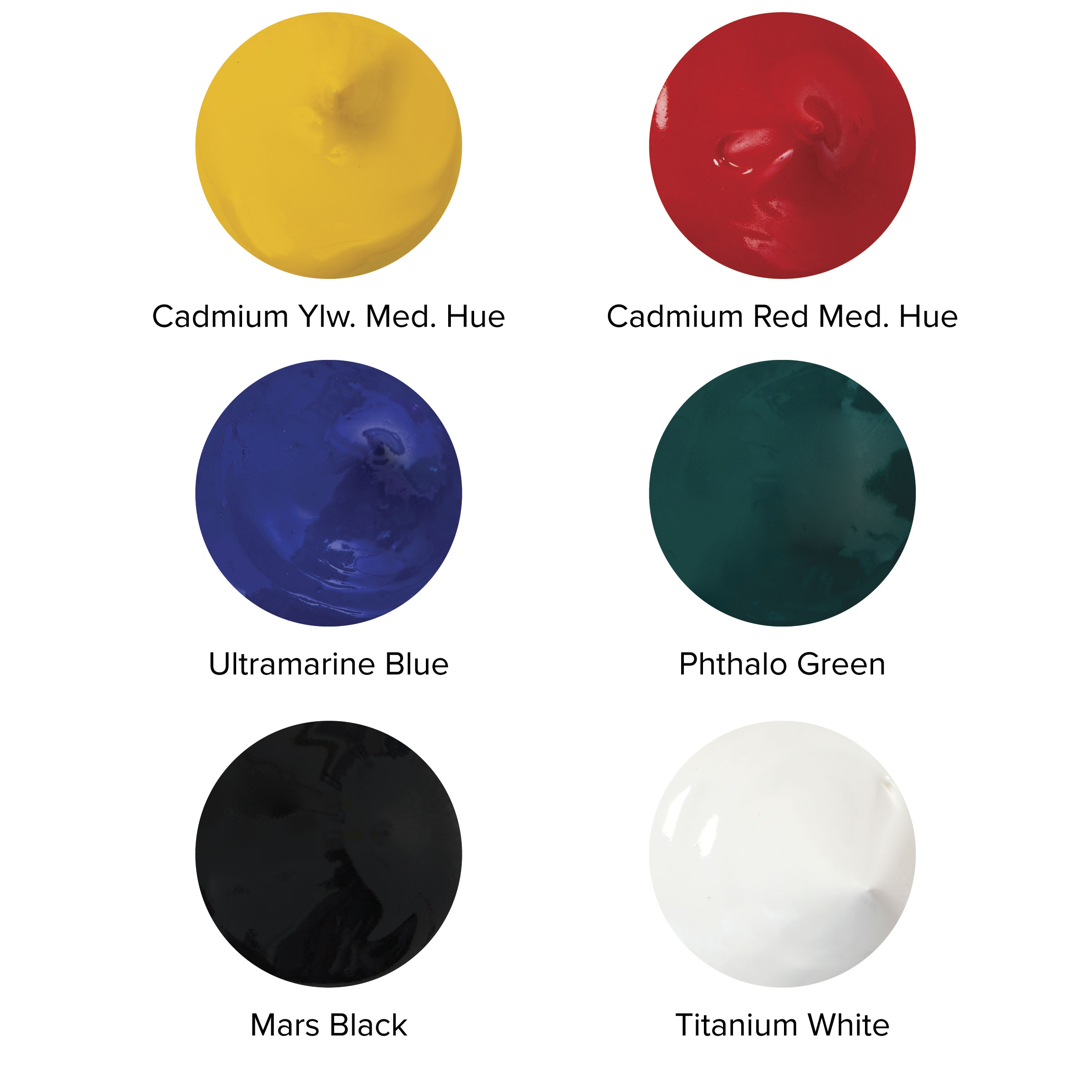 Blick Studio Acrylics - Set of 6 colors, 120 ml tubes| Utrecht Art