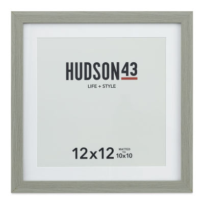Hudson 43 Gallery Frame - Gray, 12" x 12" (Front of frame)