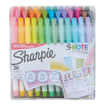 Sharpie S-Note Creative Markers - Front of package of Set of 36