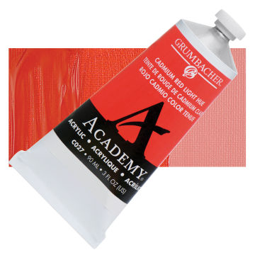 Grumbacher Academy Acrylics - Cadmium Red Light Hue, 90 ml tube