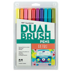 Tombow Dual Brush Pens - Retro Colors, Set of 10