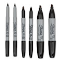 Sharpie Permanent Markers Variety Pack - Black, Set of 6