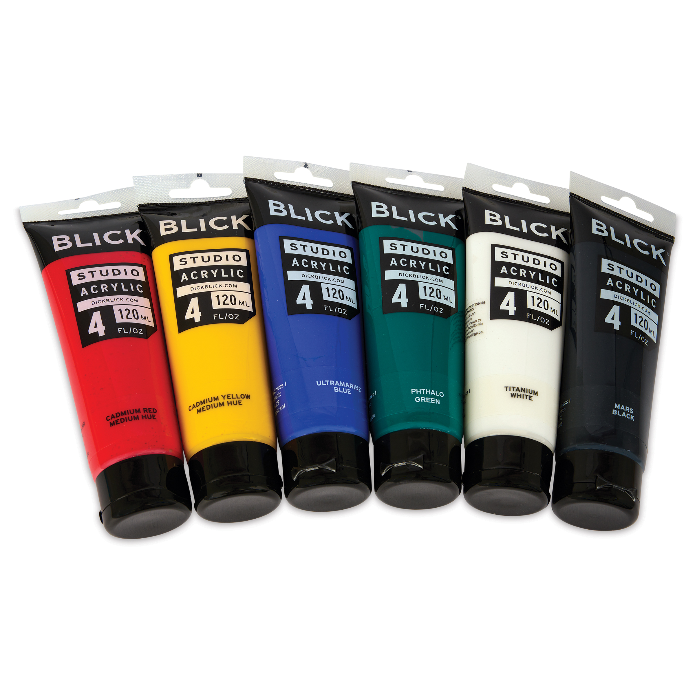 Blick Studio Acrylics - Set of 6 colors, 120 ml tubes| Utrecht Art