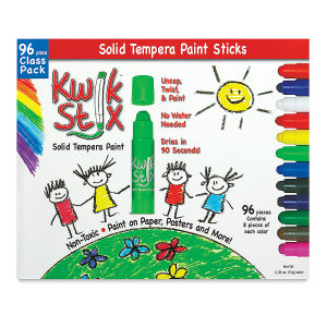 Kwik Stix Tempera Paint - Primary Colors, Set of 96