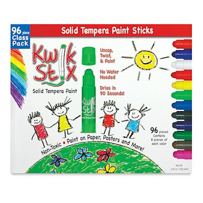 Kwik Stix Tempera Paint - Primary Colors, Set Of 96 