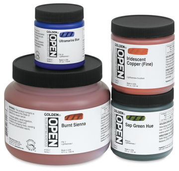 Open in modal - Golden Open Acrylic Paints  Assorted Jars 