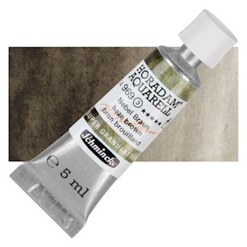 Open in modal - Schmincke Horadam Aquarell Watercolor - Haze Brown, 5 ml tube and swatch