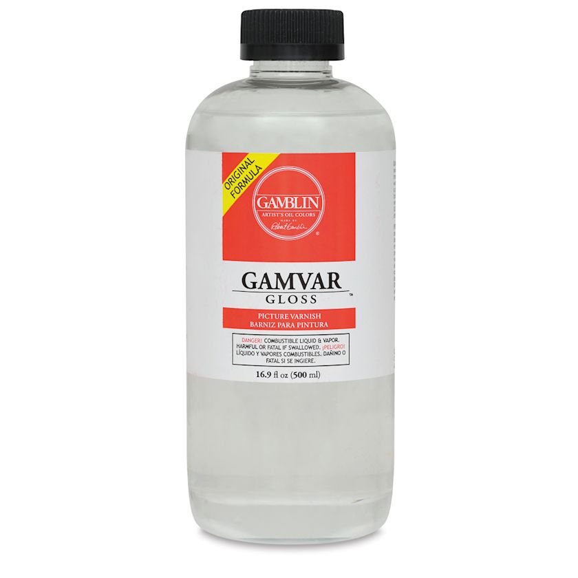 Gamblin Gamvar Gloss Varnish 16.9 oz bottle BLICK Art Materials