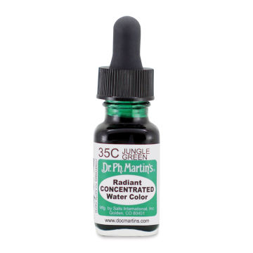 Dr. Ph. Martin's Radiant Concentrated Individual Watercolor - 1/2 oz, Jungle Green