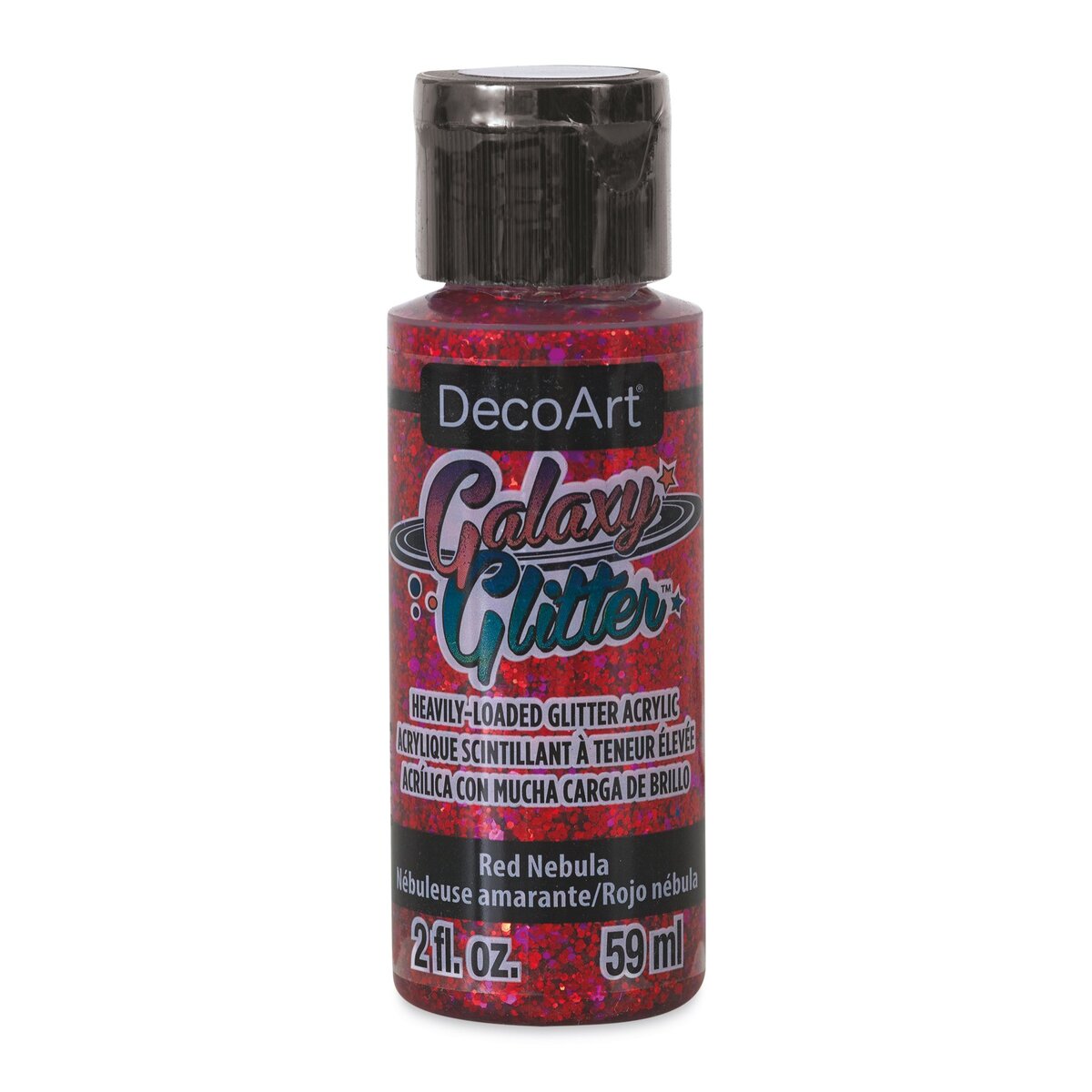 Decoart Galaxy Glitter Acrylic Paint 2Oz-Eclipse - Purple