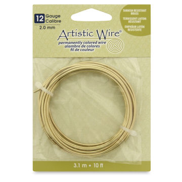 Artistic Wire Aluminum Craft Wire - Front view of Tarnish Resistant brass wire package