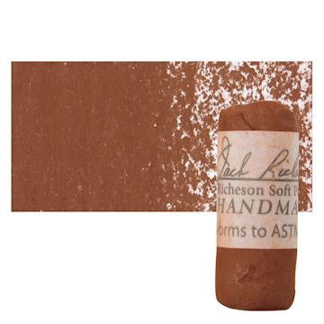 Open in modal - Richeson Soft Handrolled Pastel - Earth Red ER32, pastel and swatch