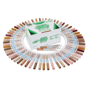 Crayola Ultra-Clean Washable Markers Multicultural Set - Broad Tip, Classpack of 80 (contents out of package)