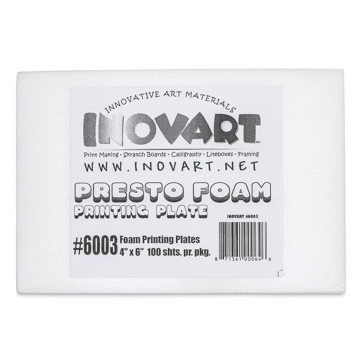 Inovart Printfoam for Block Printing - Pkg of 100, 4 x 6