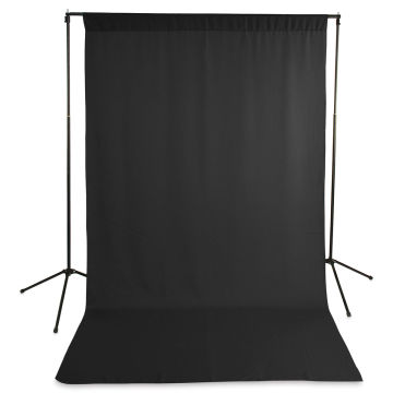 Savage Wrinkle-Resistant Economy Solid  Background Kit - Front view of Black Background Kit