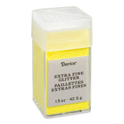 Darice Glitter - Extra Fine, Neon Yellow, 1.5 oz