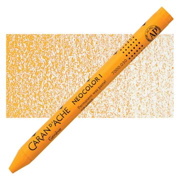 Open in modal - Caran d'Ache Neocolor I Wax Pastel - Orange pastel and swatch