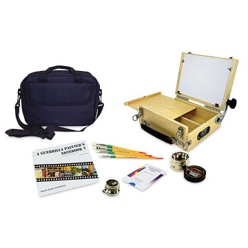 Guerrilla Painter ThumBox - Travel Kit V3.0, contents laid out
