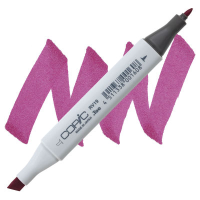 Copic Classic Marker - Red Violet RV19 swatch and marker