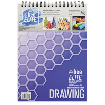 Open in modal - Bee Elite Drawing Pad - 9" x 12", 70 lb, Spiral Bound, front cover