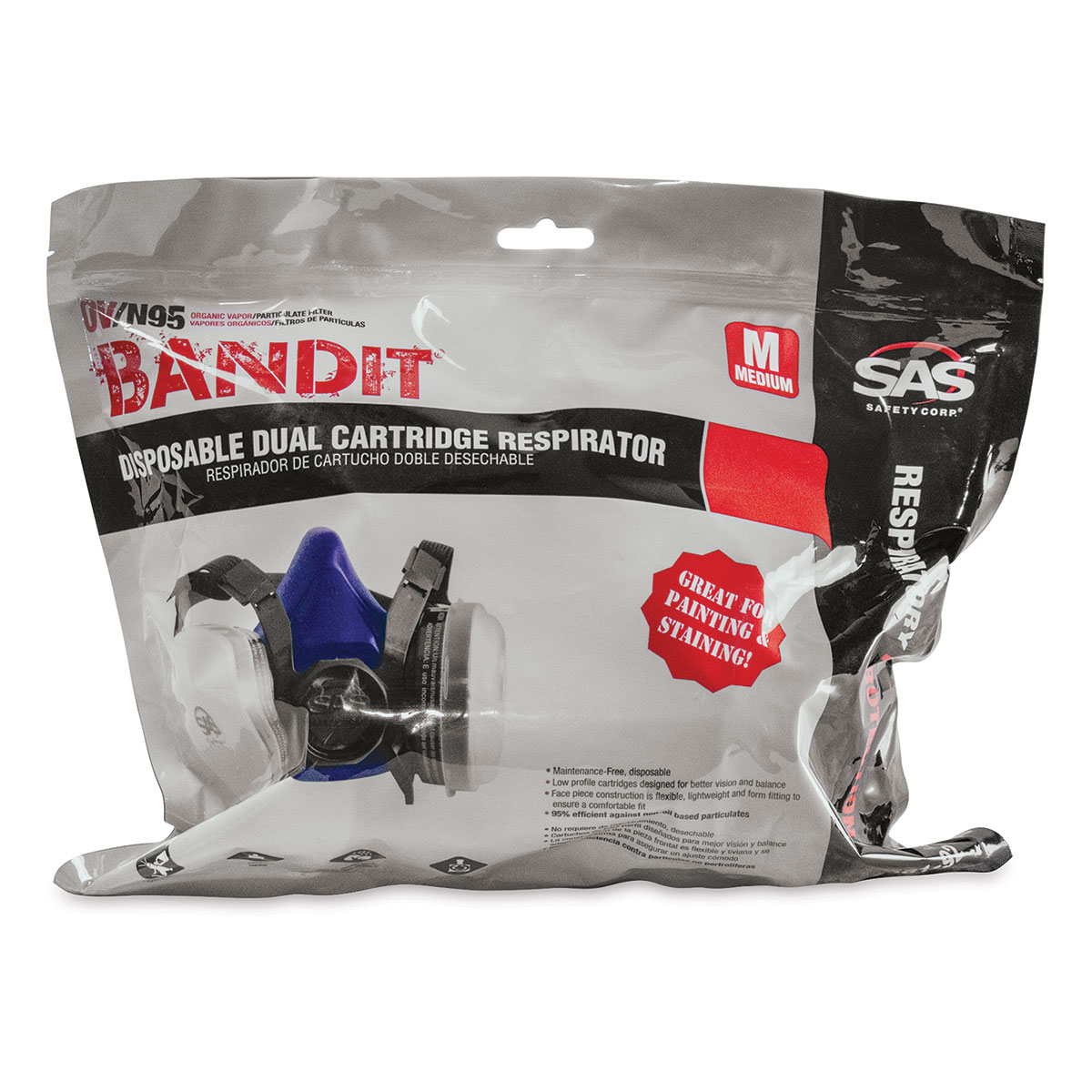 SAS Safety Bandit Disposable Respirator - Medium | BLICK Art Materials