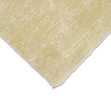Open in modal - Woodgrain Print Lokta Paper - Gold and Cream, 20" x 30", Single Sheet