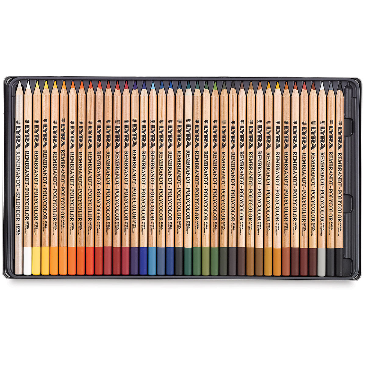 Dixon Lyra Rembrandt Pencil Drawing Set - 4H, 3H, H, F, HB, 3B, 2B, 4B, 5B,  6B, B,  Lead - Assorted Lead - 12 / Set - DIX2001123