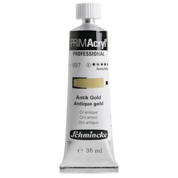 Open in modal - Schmincke Primacryl Professional Acrylic Paint - Antique Gold, 35 ml Tube