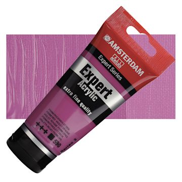 Open in modal - Amsterdam Expert Series Acrylic - Permanent Red Violet Opaque, 75 ml tube and swatch