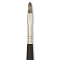 Escoda Vintage Synthetic Brush - Flat, Long Handle, Size 6