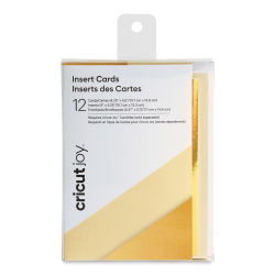 Cricut Joy Insert Cards - Cream/Gold Metallic, Package of 12 (In packaging)