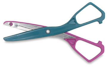 Acme Super Safety Scissors - Scissor shown horizontally with blade open slightly

