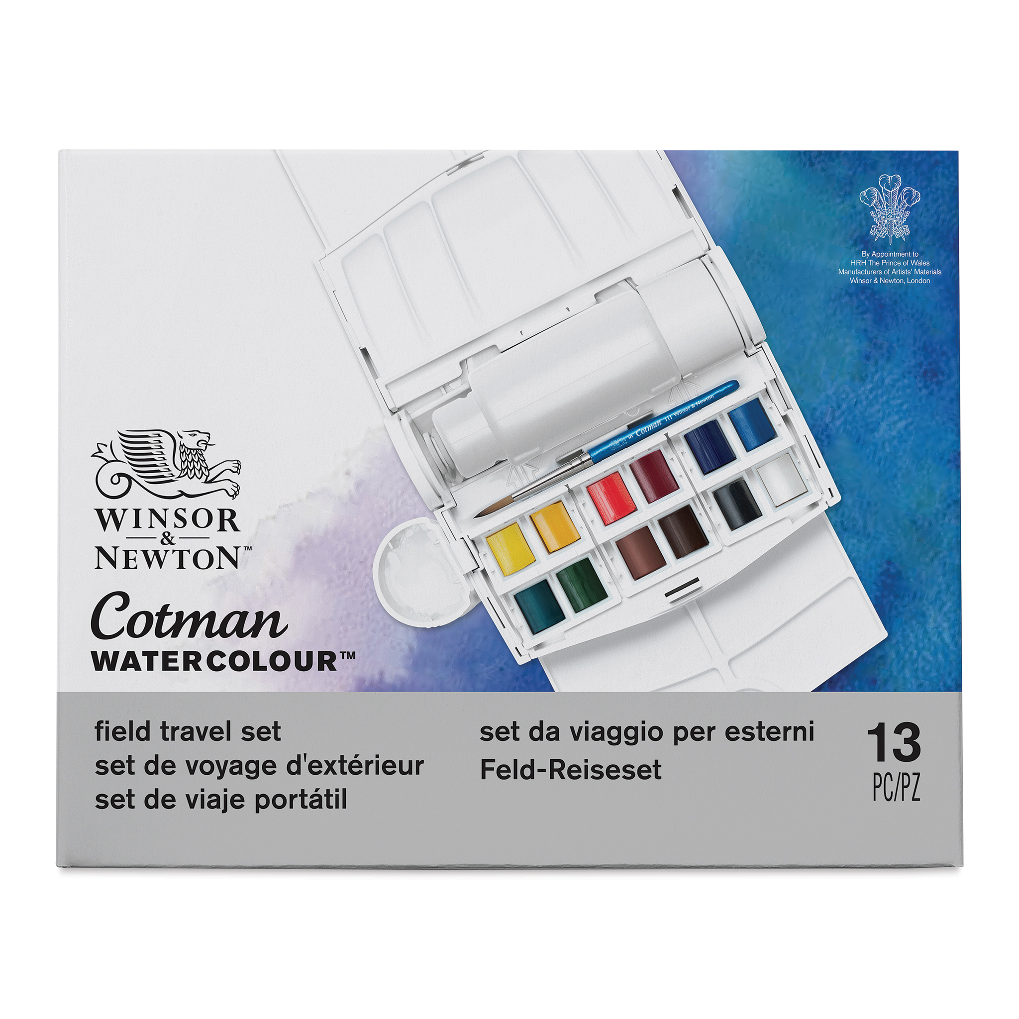 Winsor & Newton Professional Watercolor Field Box Set 12 Half Pan
