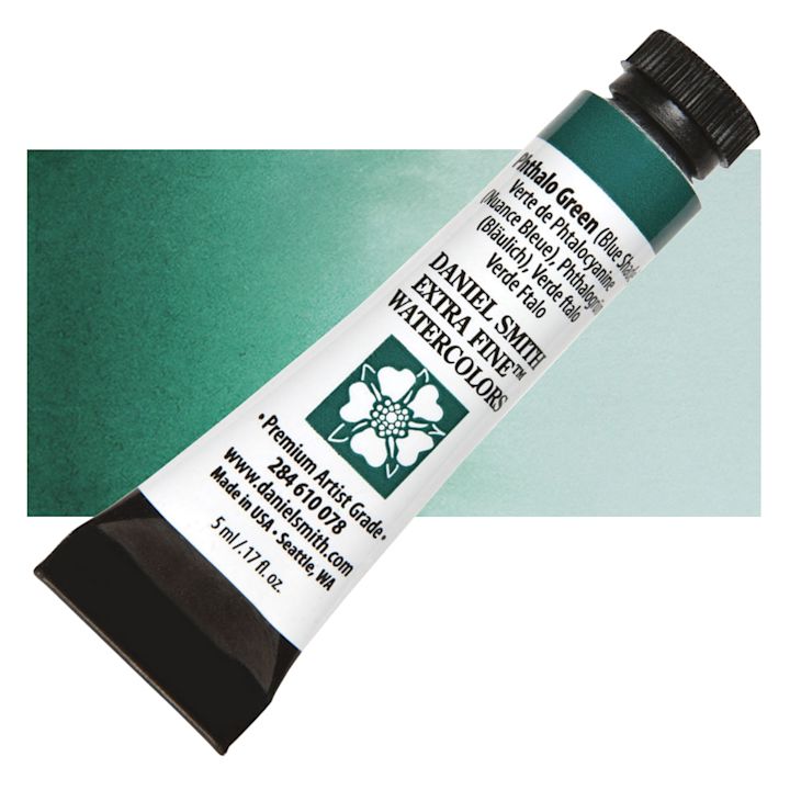 Daniel Smith Extra Fine Watercolor - Phthalo Green Blue Shade, 5 ml ...