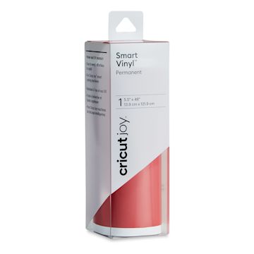 Open in modal - Cricut Joy Permanent Smart Vinyl - Tomato Red, 5-1/2" x 48", Roll (In packaging)