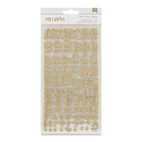 Gold glitter letters alphabet sticker sheets