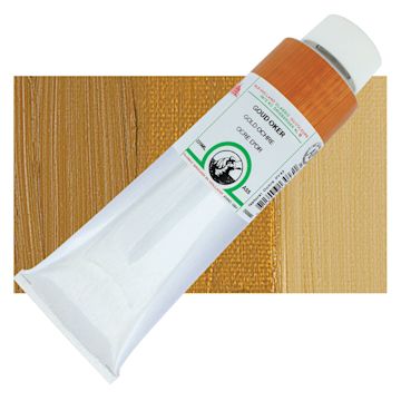 Open in modal - Old Holland Classic Oil Color - Gold Ochre, 225 ml tube and swatch