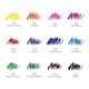 Blick Studio Double-Ended Alcohol Art Markers - Assorted Colors, Set of 12, swatches
