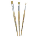 Da Vinci Junior Synthetic Bristle Brushes - Short Handle, Flat, Set of 3