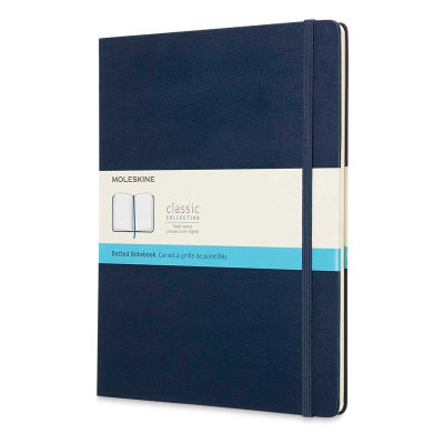 Moleskine Classic Hardcover Notebook - Sapphire Blue, Dotted, 9-3/4" x 7-1/2"